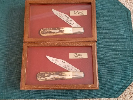 Case XX Stag Barlow Knife Lot of Two 1970's