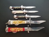 Japan Lot of folding decorated knifes lot