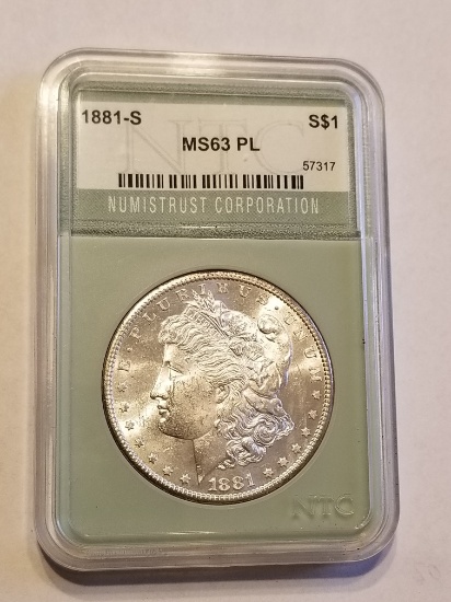 1881 S Morgan Dollar MS63PL