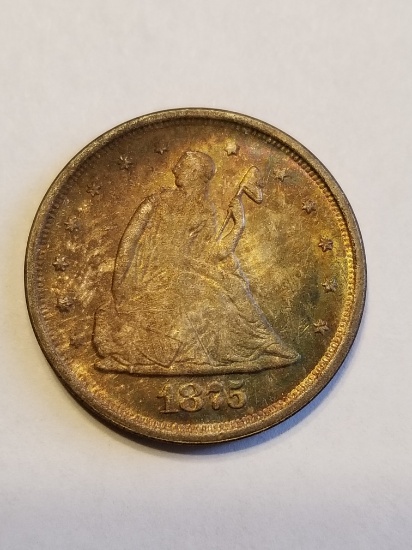 1875 Carson City Liberty Seated .20 Cent Piece