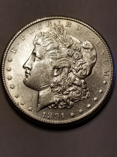 1891 S Morgan Dollar MS 63+