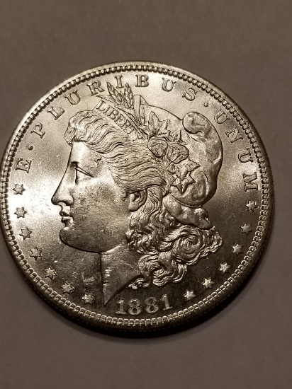 1881 S Morgan Dollar High Grade MS66++