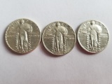 Standing Liberty Quater Lot of Three coins