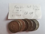 7 Franklin Half Dollars Lot