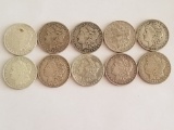 Lot of Ten Morgan Dollar