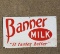 1950's Porcelain Banner Milk Sign