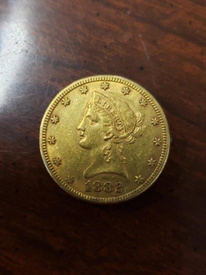 1882 Liberty Head $10 Gold Coin