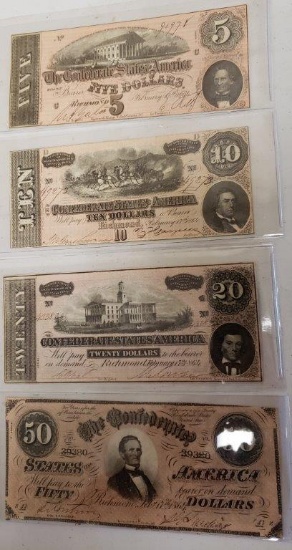 1864 Confederate Bills