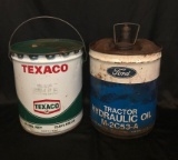 Texaco & Ford 5 Gallon Oil Cans