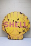 1930's Porcelain Shell Oil Sign