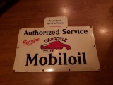 1930's Porcelain Mobiloil Gargoyle Sign