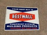 1962 Bestwall Sheetrock Sign
