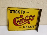 1940-50's Cinco Cigars Flange Sign