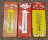 3- 1950's RC Cola Thermometers