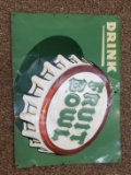 1950's Drink Fruit Bowl Sign