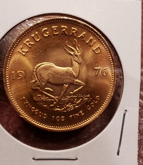 One ounce Krugerand Gold Coin 1976