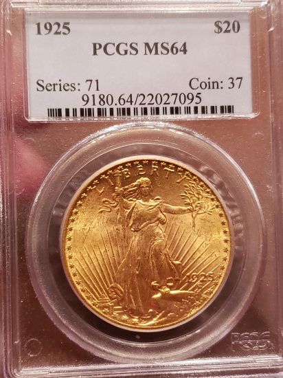 1925 Saint Gaudens MS -64 Gold Coin
