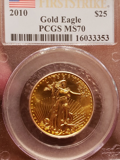 2010 MS 70 25.00 Gold Saint Gaudens Coin