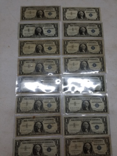 16 US Silver Certificates Lot