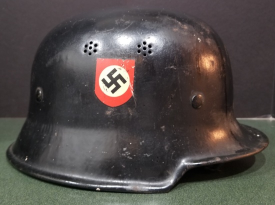 WWII German M1934 Double Decal Fire/Police Helmet