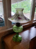 Aladdin Vaseline Glass Oil Lamp