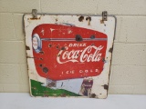 1950's Coca Cola Fountain Dispenser Sign