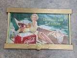 1940s Coca Cola Cardboard Sign