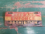 Enforce Prohibition Car Tag