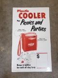 1950s Coca Cola Plastic Cooler Poster