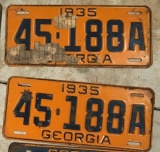 Two 1935 Georgia Car Tags