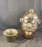 Early Chester Hewell Face Jug and Mug