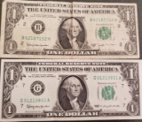 2- 1963 $1 Bills