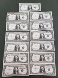 13- US $1 Silver Certificates