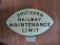 Southern Rail Road Maintaince Sign