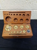 Vintage Brass Scale Weights