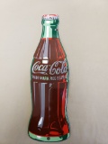 1950's 16 in. Porcelain Coca Cola Bottle Sign