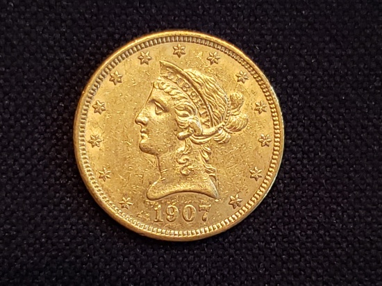 1907 $10 Liberty Head Gold Coin