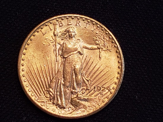 1924 $20 Saint Gaudens Gold Coin