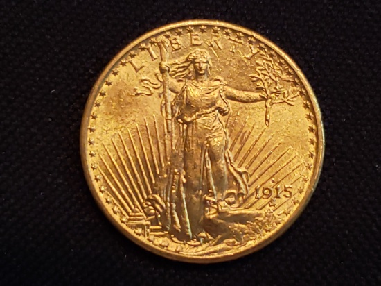 1915 $20 Saint Gaudens Gold Coin