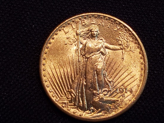 1914 $20 Saint Gaudens Gold Coin
