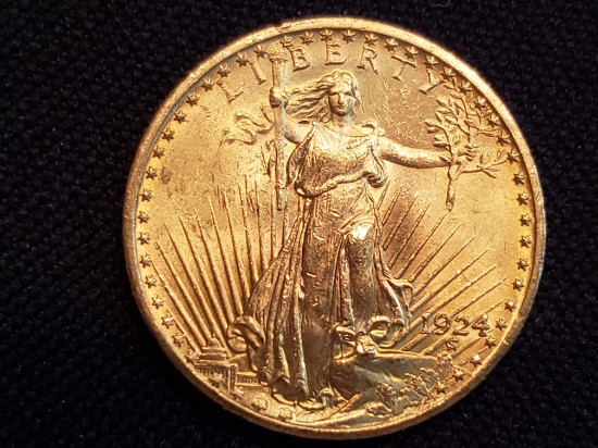 1924 $20 Saint Gaudens Gold Coin