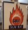 1950s Porcelain Gulf Solar Heat Sign