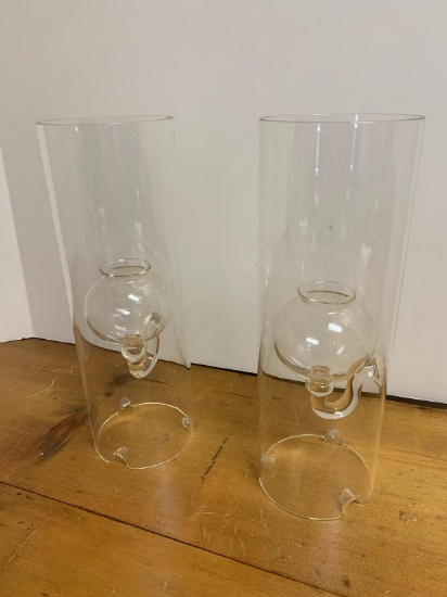 Hand Crafted Glass Hurricane Lamps