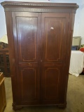 Antique Inlaid Corner Cabinet