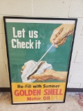 1950s Shell Oil Paper Sign