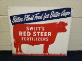 Swift's Red Steer Fertilizer Sign