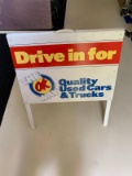 Ok Used Cars A Frame Curb Sign