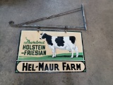 1950s Purebred Holstein Farm Sign