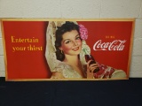 1951 Coca Cola Cardboard Sign