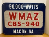 1958 WMAZ Radio Station Sign